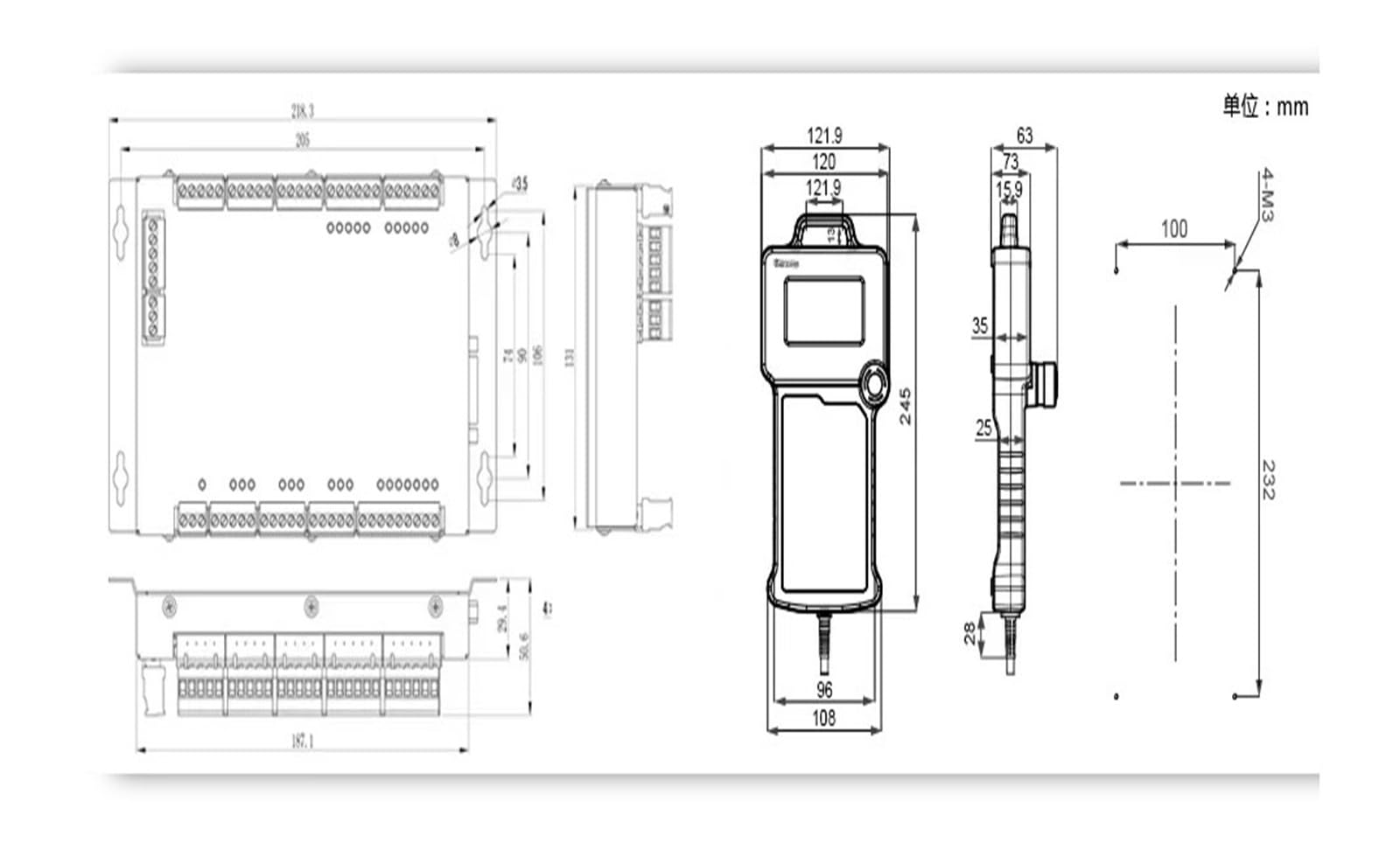 NK105 G2 G3 DIY - de control de movimiento CNC de 3 y 4 ejes for máquina de grabado de carpintería, controlador sin conexión tipo manija Para máquinas de grabado y fresado CNC(G2 3Axis)