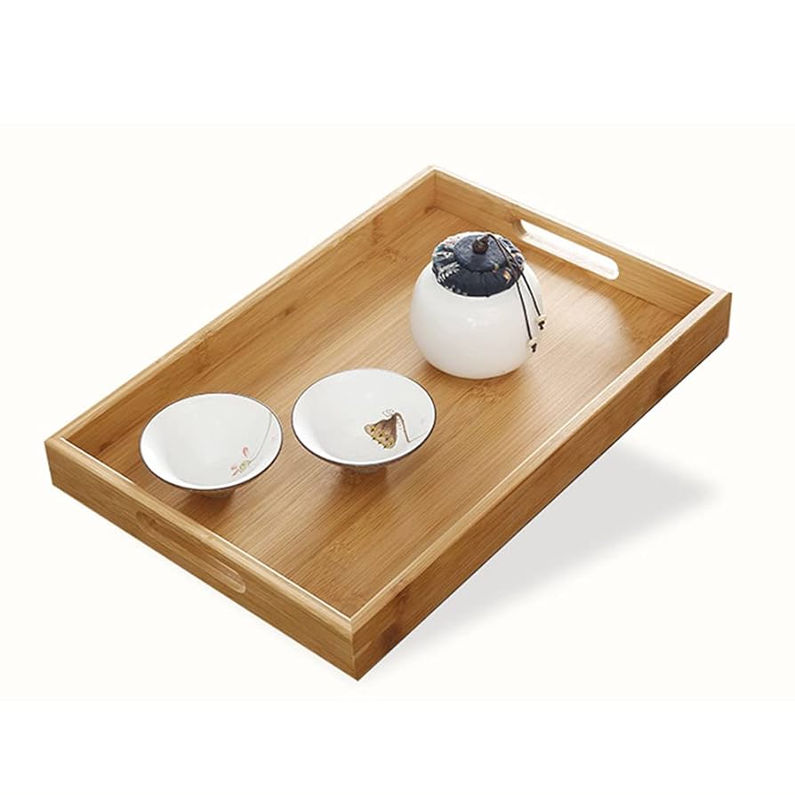 竹細工の両取って付きおぼん Amazon｜loyfreeyo トレー トレイ お盆 おぼん 竹製 おしゃれ 角