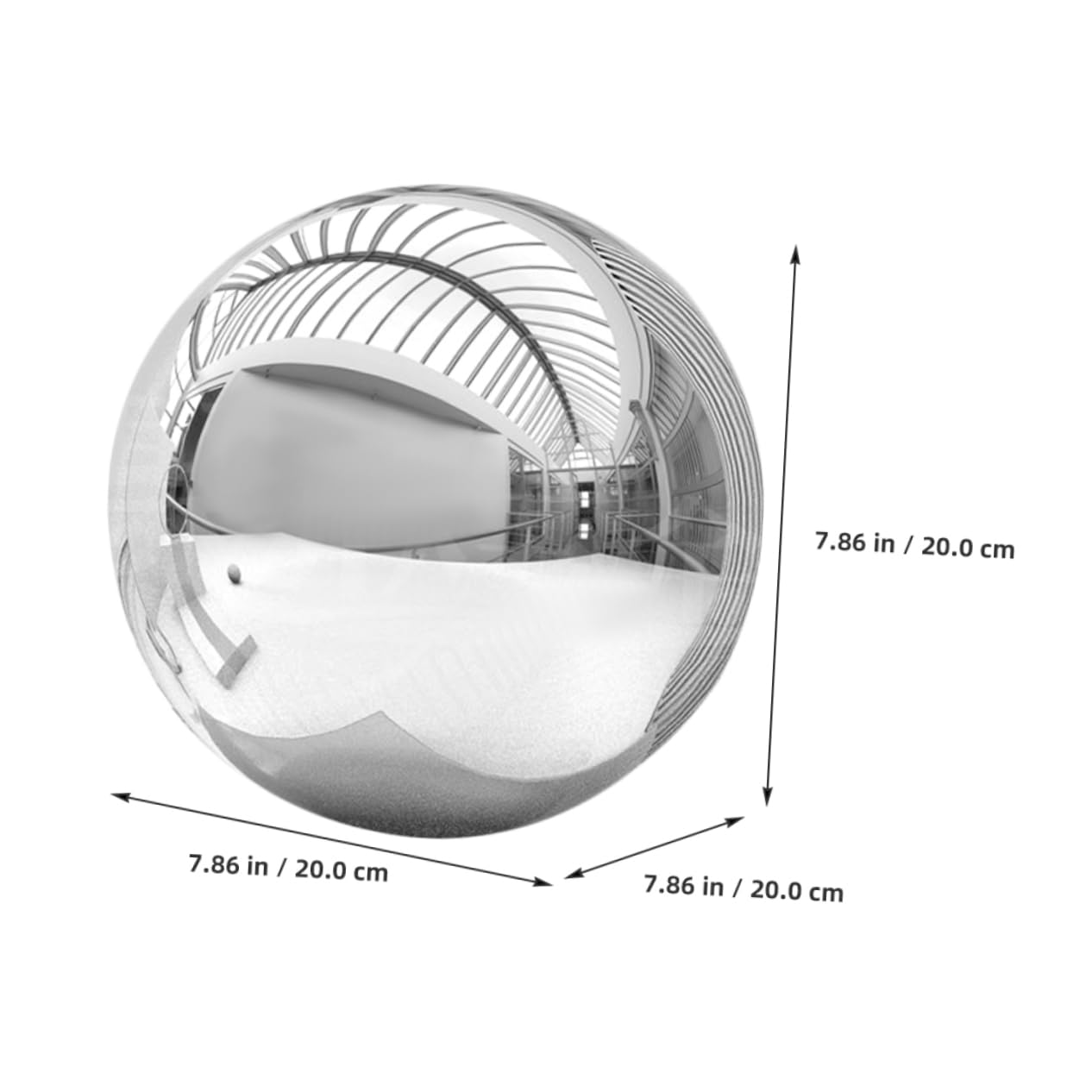 SUPVOX Sfera Argento Giardino Inossidabile e Riflettente da in Acciaio Semplice Design Decorativo per Prato Cortile