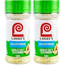 Lawrys 25% Less Sodium Garlic Salt With Parsley, 5.62 oz Pack of 2
