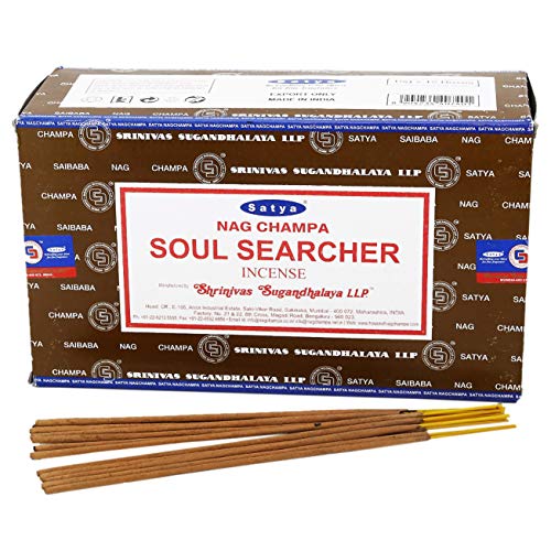 Satya Soul Searcher Incense Sticks 15 Gram X 12 Pack, Hand Rolled – Free From Chemicals – Organic & Perfect For Aromatherapy, Meditation, Church & Worship #TOP24