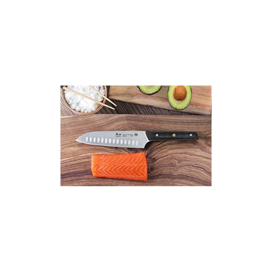 Cangshan TG Series 62182 Swedish 12C27 Steel Santoku Knife, 7-Inch, G10 Handle