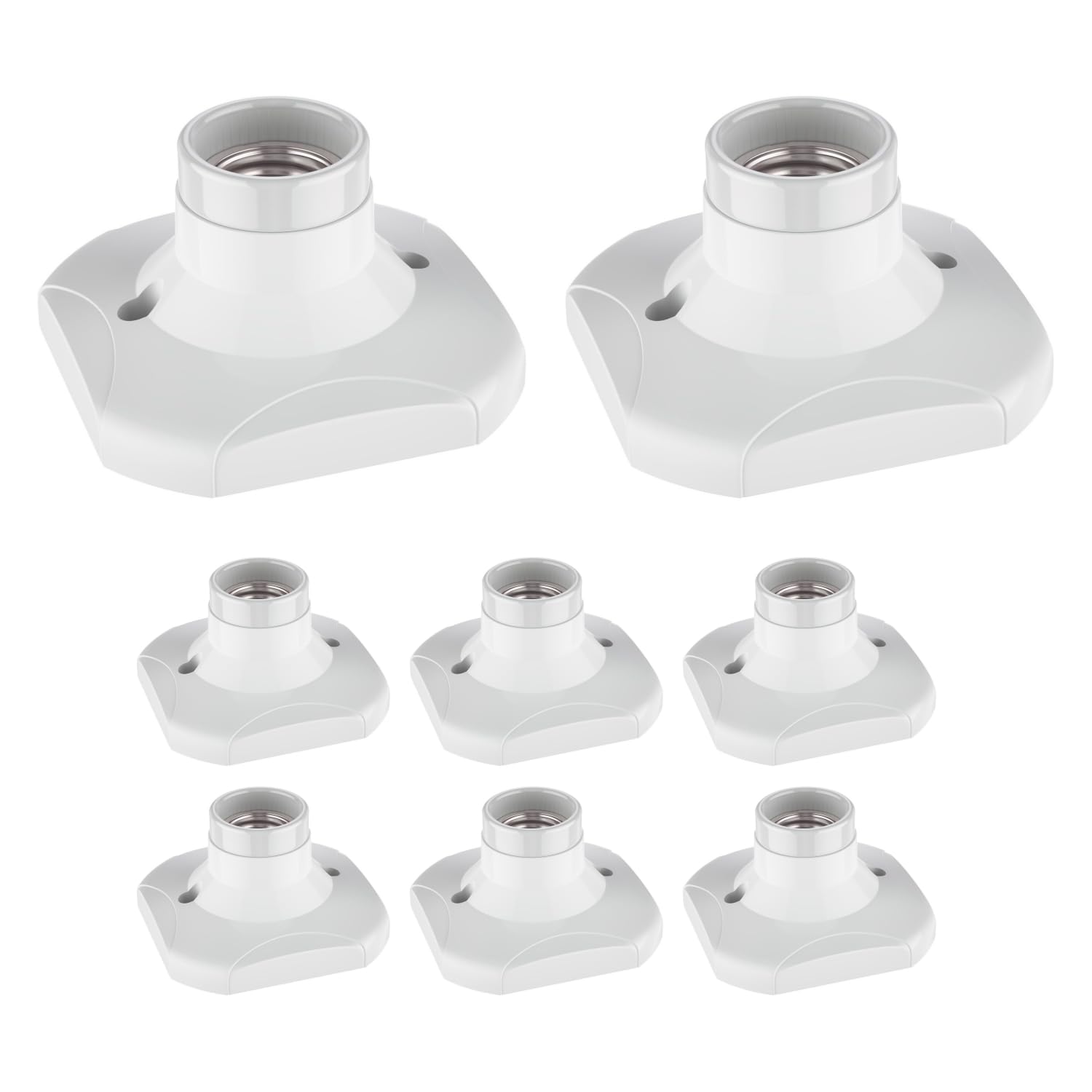 ledscom.de 8 pcs. Ceiling Light/lamp Holder Elektra, White, 1x E27 max. 60W