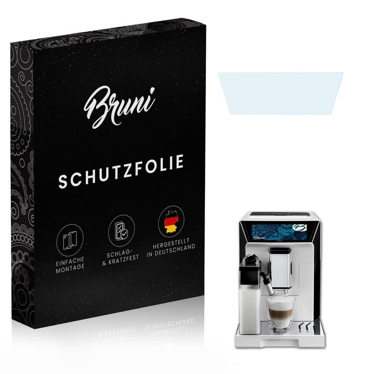 Bruni Screen Protector compatible with DeLonghi PrimaDonna Class ECAM556.55.W Protector Film, crystal clear Protective Film (2X)