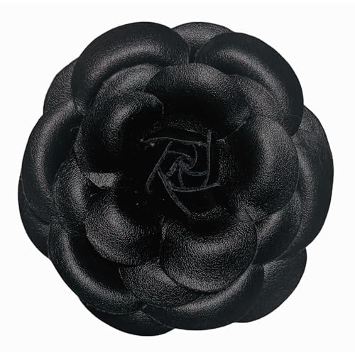 Image of Vintage Style Elegant Camellia Fabric Flower Brooch Pin Scarf Bridal Dress Wedding Accessories Jewelry Gift