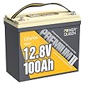 power queen 12V 100Ah Mini LiFePO4 Lithium Battery, Deep Cycle Battery with Upgraded 100A BMS, Max 1280Wh Energy, Up to 15000 Cycles & 10-Year Lifespan for RV, Solar, Trolling Motor & Camping