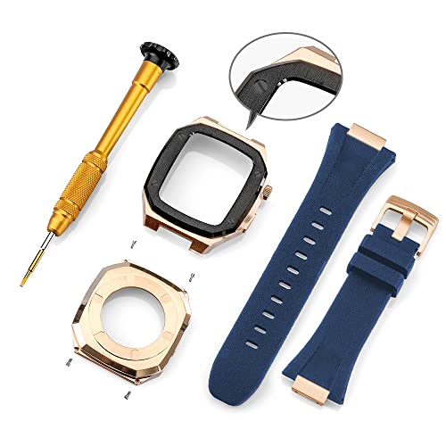 Bracelet Apple Watch 45mm modification acier caoutchouc silicone iWatch