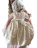 Aorme Ivory Lace Christening Gowns for Girls Baptism Dress 0-3 Months