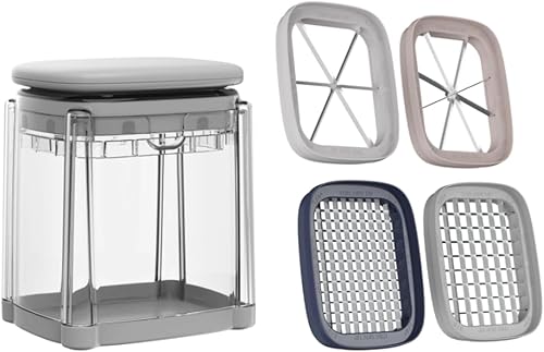 Miniatura 4 de Cortador de papas fritas, picador de verduras 4 en 1, prensa manual de juliana, herramienta Kitcehn, hace papas fritas y chuletas de verduras