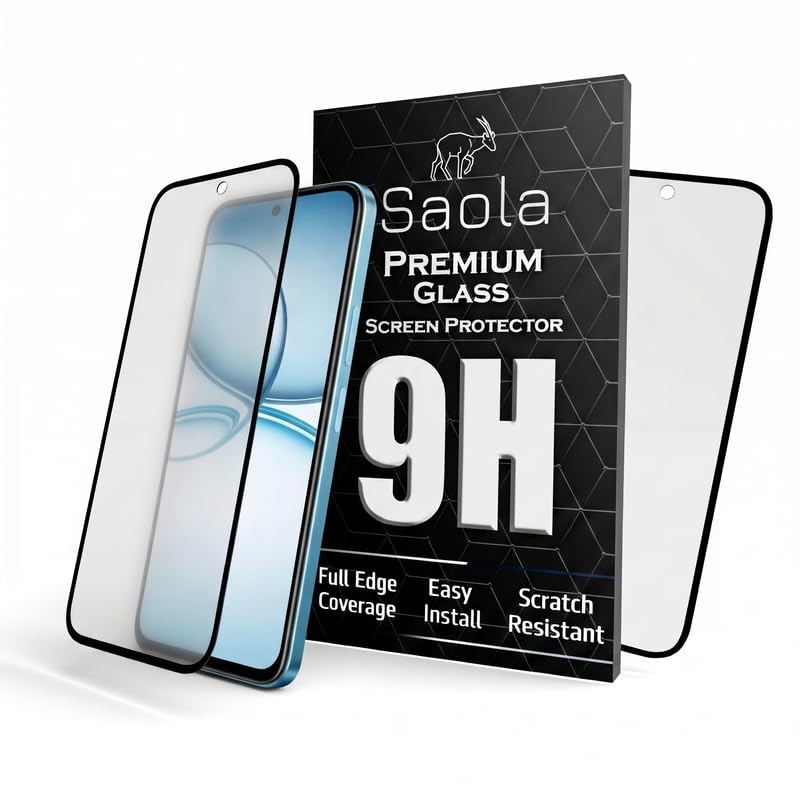 Image of Saola Anti-Glare Matte Screen Protector for Realme NARZO 90X 5g | Smooth Touch Finish, 9H Strength Glass, Full Coverage, Bubble-Free Installation Kit | Quick & Easy Application | Pack of 1