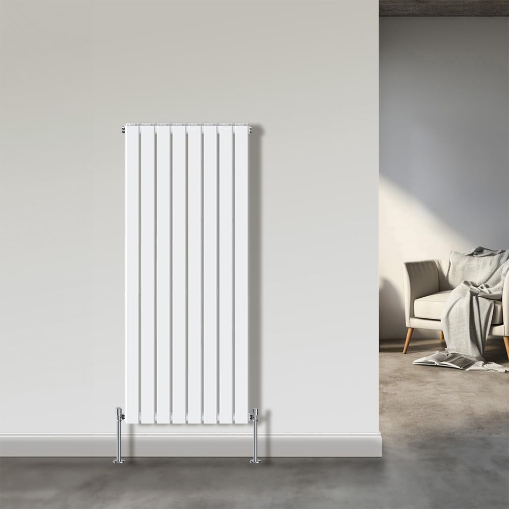 Nrg White 1600X544mm Double Flat Panel Designer Tall Vertical Radiator Central Heating