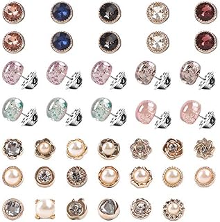 Cover Up Button Pins 40 Packs Blouse Pins Modesty Pins Women Shirt Safety Brooch Buttons Brooch Pins Invisible Buttons Prevent Accidental Exposure of Buttons Exposure Buttons for Clothes Cardigan