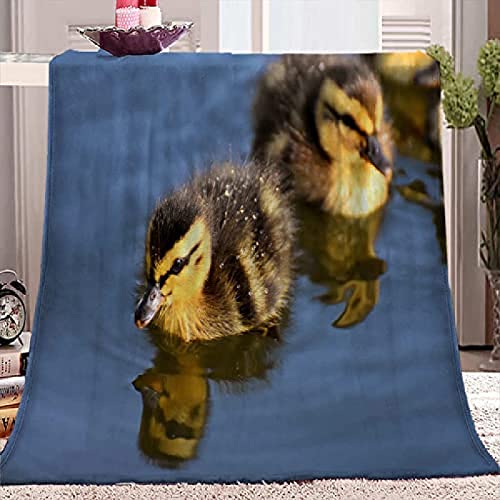 Mantas Pato Pequeño,Manta Borreguito Extra Suave para Sofá Sillón Y Viaje-130X150Cm