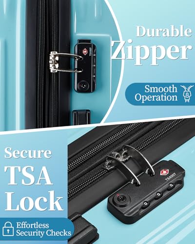 Image of Checked Luggage, 24 Inch Hardside Suitcase, Lightweight Hardshell with TSA Lock, Large Suitcase with Spinner Wheels