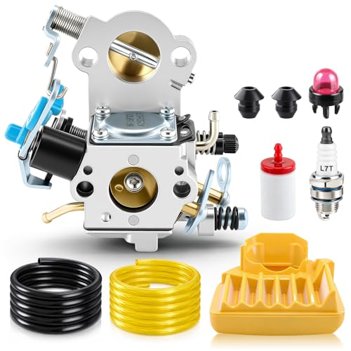455 Rancher Carburetor for Husqvarna 455 455E 460 461 Jonsered CS2255 Gas Chainsaw Parts Replaces WTA-29 544227401 503282101 with 537255701 Air Filter Tune Up Kit