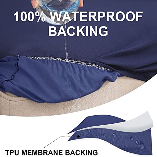 Hyha Waterproof Couch Cushion Covers, Replacement Chair/Sofa Cushion Covers, Stretch Sofa Seat Soft Flexibility Couch Covers For Pets With Elastic Bottom (Small, Navy) #TOP1