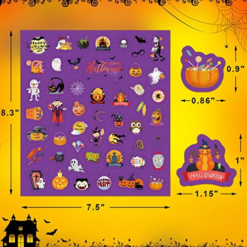Halloween Stickers For Kids 400 Assortment Stickers For Party Favors Treats Classroom Crafts 8 Sheets #TOP3