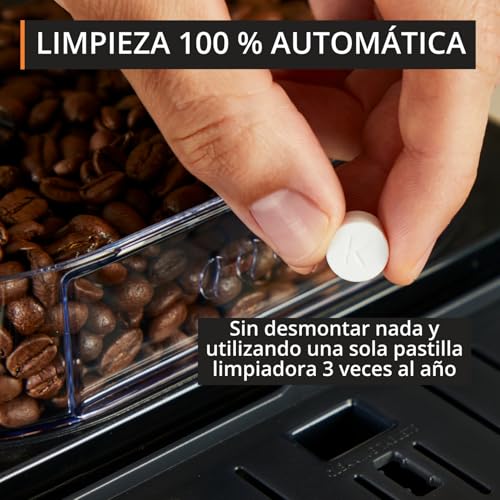 Miniatura 5 de KRUPS Harmony, Cafetera Superautomática, 4 Bebidas, Espumador Leche, Carbón | 4 Bebidas de café y leche + Espumador de leche, Fácil de usar, Limpieza automática, Función de doble taza, Compacta, EA508B