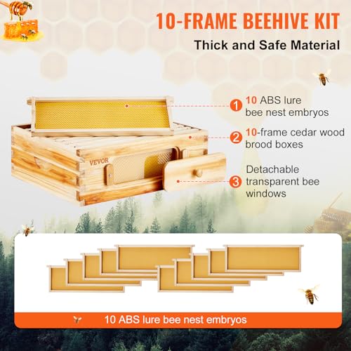 Vevor 10 FRAMES100% Frame Medium Super Bee Hive Box thumb #5