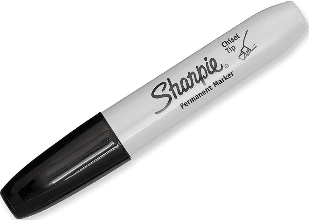 Sharpie 38201 Chisel Tip Permanent Markers, Black; 2-Packs of 12 Markers each for a Total of 24 Markers