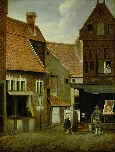 Lienzo decorativo de Jacobus Vrel para vestir paredes vacías con arte clásico de 60x90cm