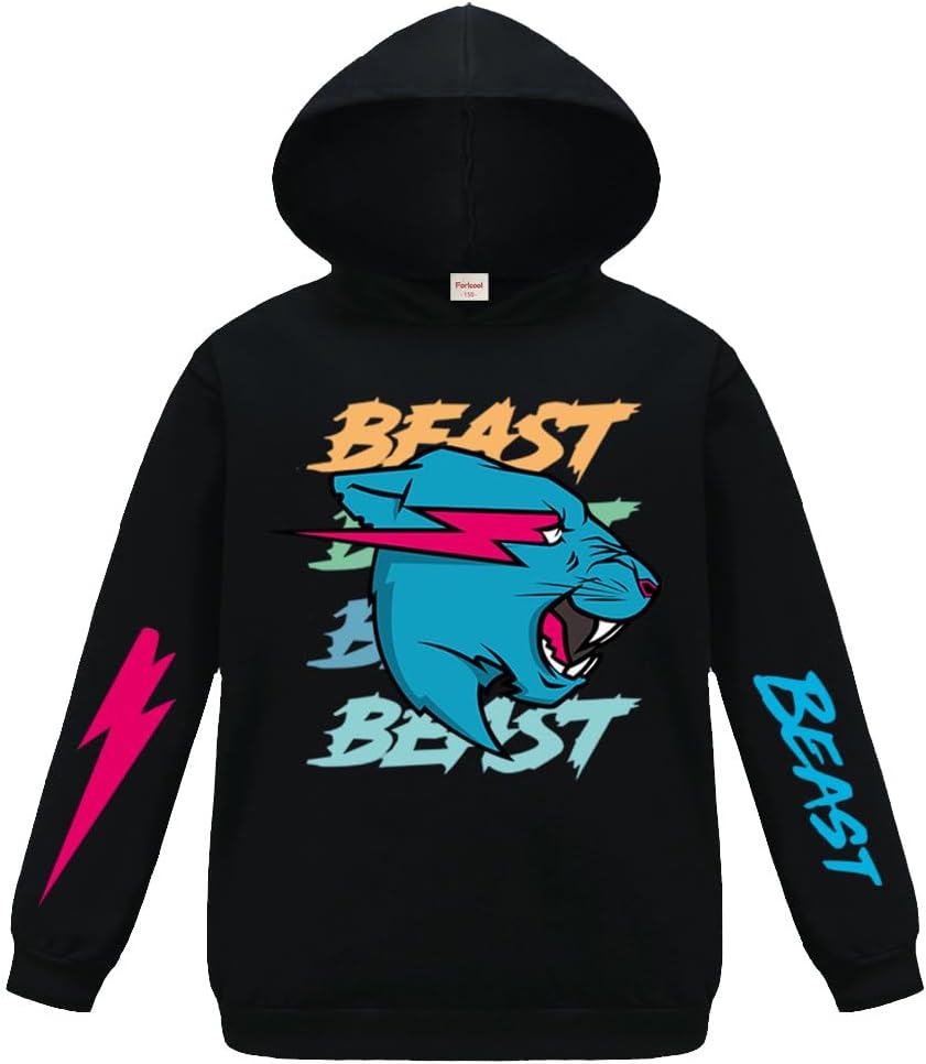 Youtube Game Merch Pullover Hoodie for Boys and Girls Tops Jumper