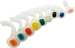 Disposable Oral Airway Tube for First Aid,Disposable Oropharyngeal Airway Tube, Multi Color 9 Size Flexible Structure Smooth Surface Airway Emergency Kit