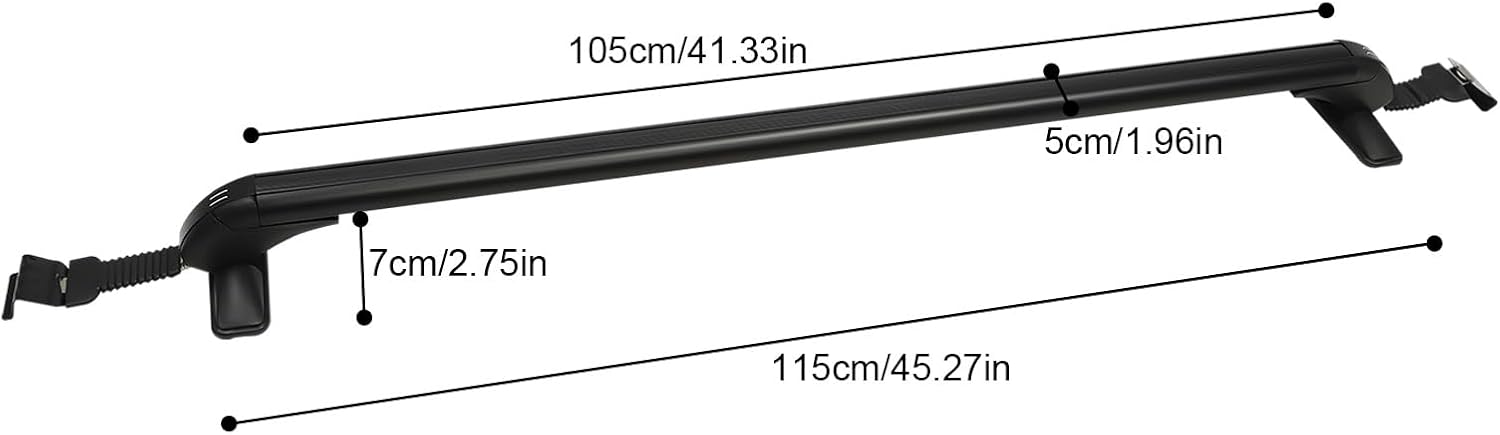 Universal Car Top Roof Rack Cross Bar, Aluminum Lockable roof crossbars with Anti-Theft Locks, Crossbar Luggage Rack, Durable, Waterproof, Load 75kg/165.34lbs, for 4 or 5 Door Cars