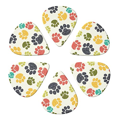 Ensemble de 6 médiators de guitare patte de chien coloré mignon pour guitare acoustique, guitare électrique, basse… - Les Beatles, Paul McCartney, John Lennon, RIngo Starr, George Harrison Ensemble de 6 médiators de guitare patte de chien coloré mignon pour guitare acoustique, guitare électrique, basse… – Image 5