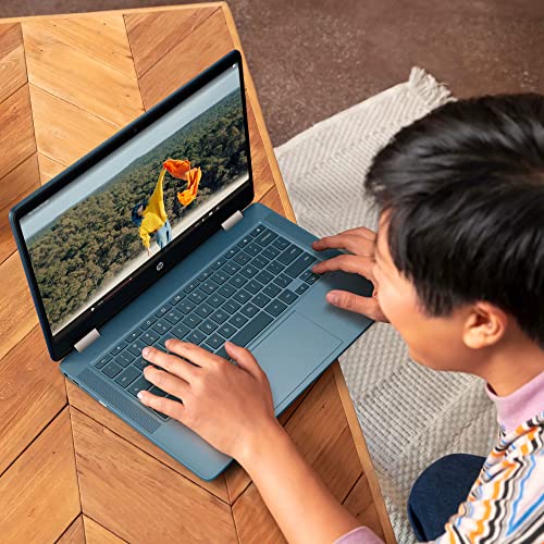 Hp 2022 Newest X360 Chromebook Spin 2-In-1 Convertible Laptop Student Business, 14" Hd Touchscreen, Dual Core Intel Celeron N4120 Processor, 4Gb Ram, 64Gb Emmc,Camera, Wi-Fi, Chrome Os+Marxsolcables #TOP5