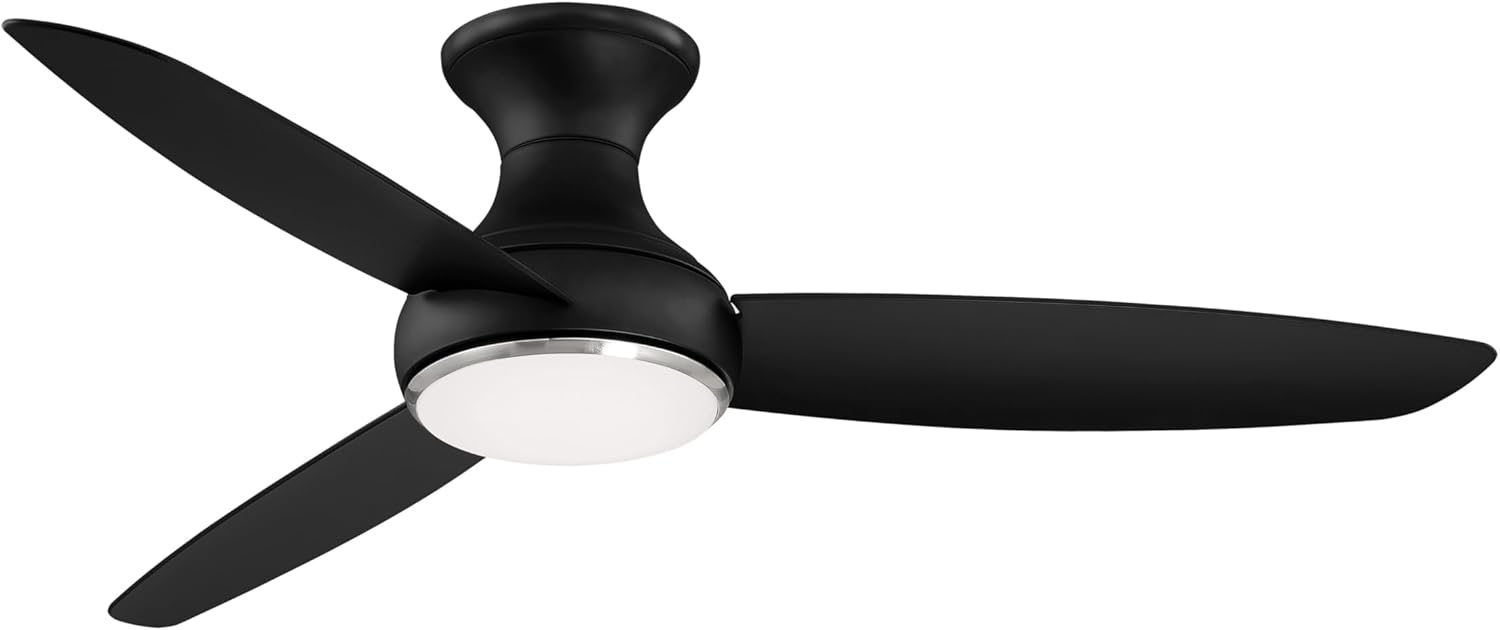 Minka Aire F467L-CL Concept III - 54 Inch Ceiling Fan with Light Kit, Coal Finish with Coal Blade Finish with Etched Opal Glass