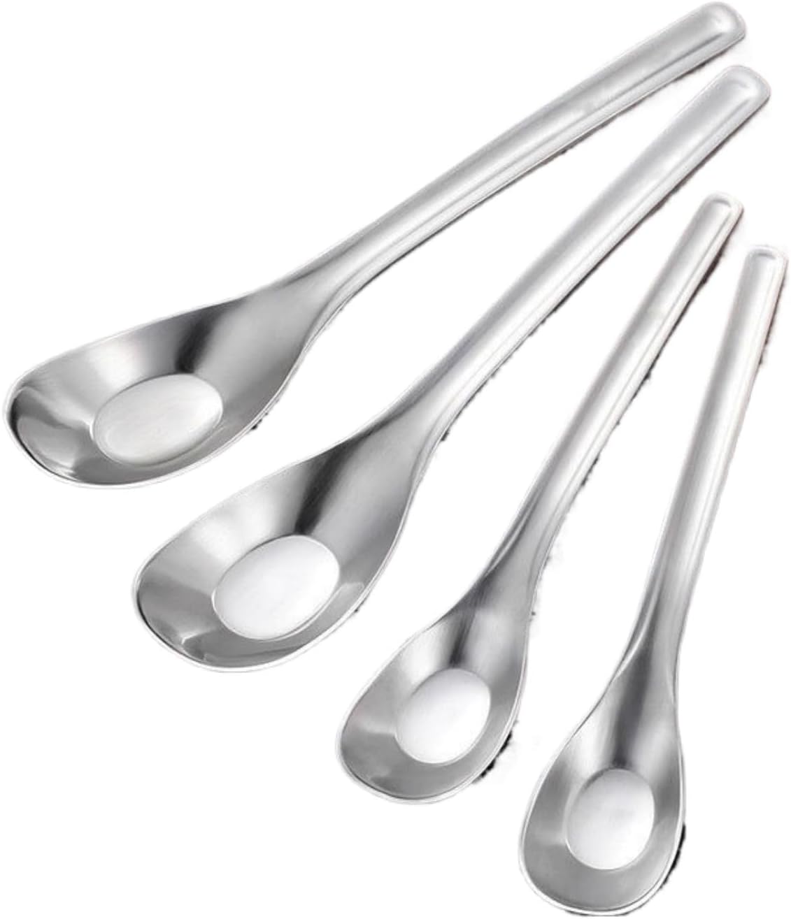 不锈钢元宝勺316厨房家用调羹加厚吃饭汤匙304汤勺小勺子 Stainless Steel Long handled soup spoons，Spoons,Meal spoon Household Cleaning，Kitchen Storage Essentials