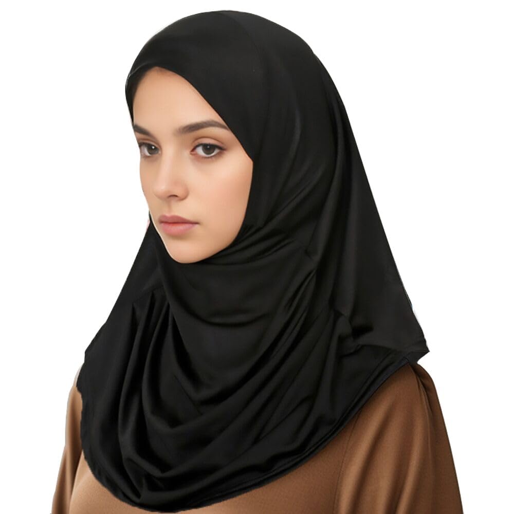 Ready to Wear Hijab for Women Instant Hijab Soft Muslim Scarf for Prayer Islamic Clothes Jersey Abaya