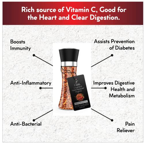 Fasl Combo Organic Red Chili In A Glass Grinder And A Refill Chili Jar #TOP4