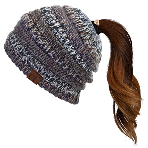 Image of Hatsandscarf CC Exclusives Solid Color Beanie Tail Hat for Adult (MB-20A)