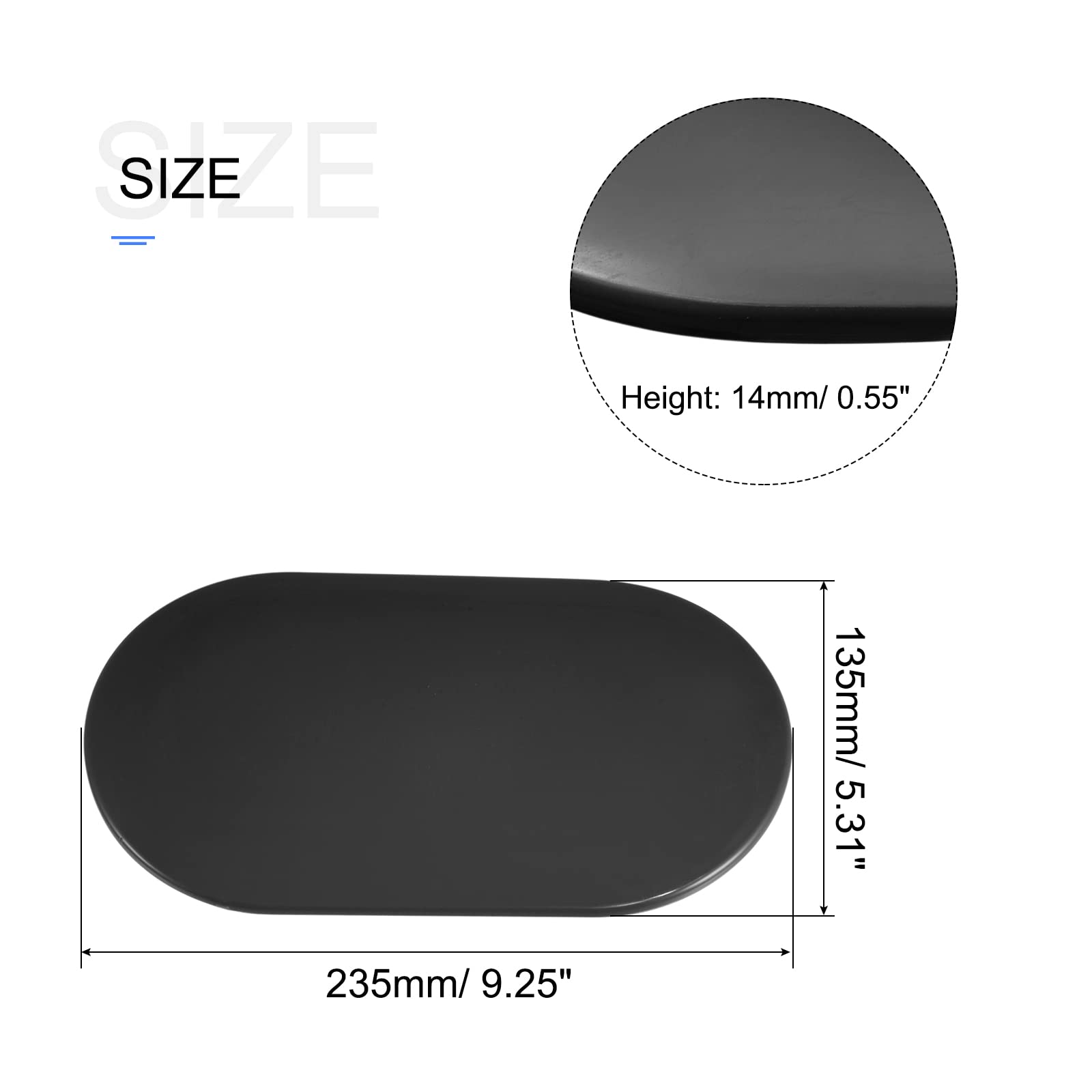 sourcing map Exercise Core Sliders, Oval Glider Discs with Feet Covers, Dual Sided Usage in Home Gym for Full Body Workout