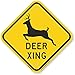 SmartSign "Deer Xing" Crossing Sign | 12" x 12" 3M Engineer Grade Reflective Aluminum