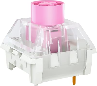 DRAOZA Kailh Box Silent Pink Switch RGB SMD Linear Switch Dustproof Mechanical Keyboard for MX Switch Kailh Silent Pink 72 pieces