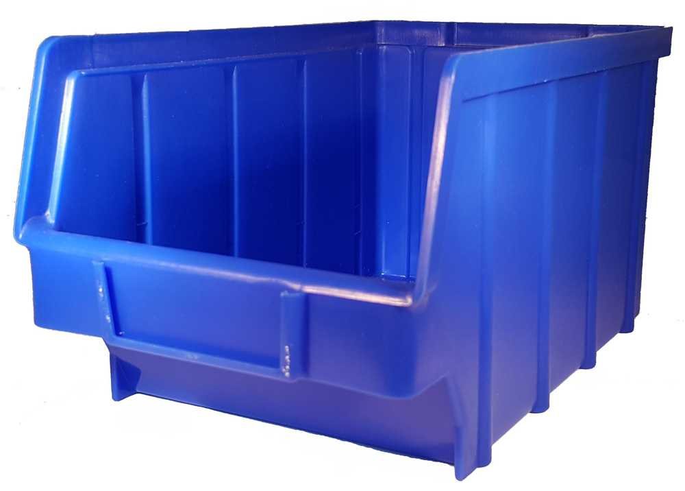 26 unidades cajas apilables de plástico azul tamaño 3 (145 x 248 x 127 mm) PP cajas de almacenamiento visibles cajas apilables │ P-D-W®