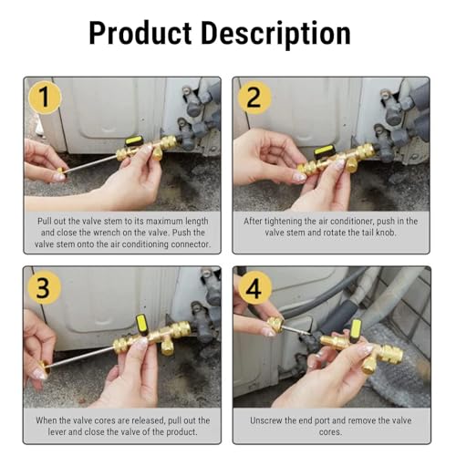 Hilitand herramienta para remover núcleos de válvula SAE 1/4 y 5/16 miniatura 6