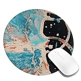 Bunte Kunst Abstrakter Expressionismus Mauspad Rundes Gaming Mousepad Personalisierte Kunstdruck Mauspad für Computer Laptop & PC für Schreibtisch Office