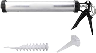 1 Stück Kartuschenpistole 600 Ml Aluminiumrohr Silikonkartuschenpistole Dichtungskartusche mit 10 Düsen Für Dichtmittel Anwendung
