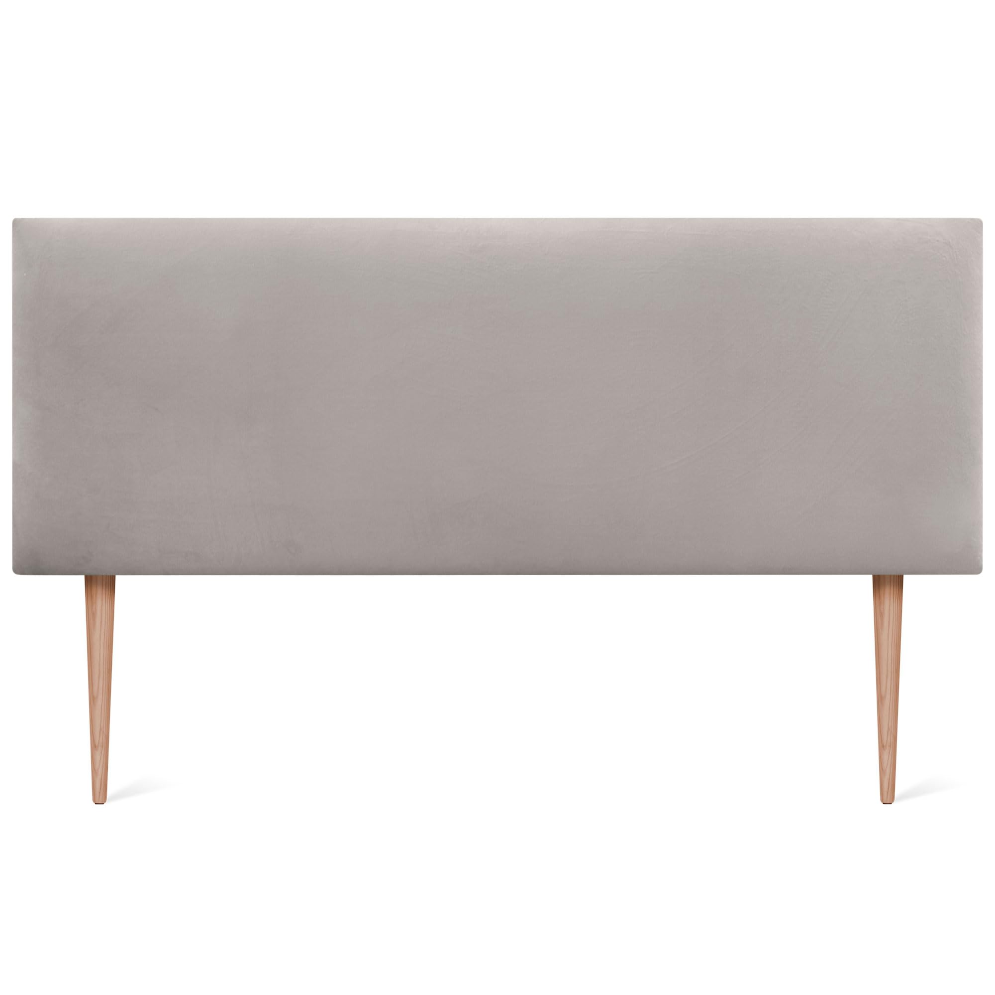 DHOME High End Modern Upholstered Velvet Headboard with Legs Luxury Upholstered Bed Bedroom Padded (Beige, 160 cm)