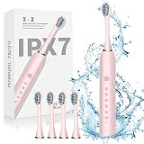 BIUSIKAN Sonic Electric Toothbrush, USB Rechargeable Ultrasonic Electric Toothbrush for Adults, Trav