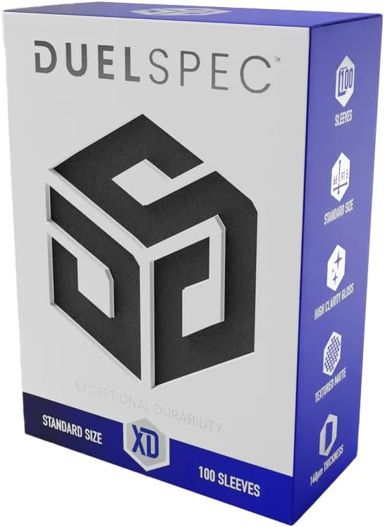 XD Premium TCG Card Sleeves – Black – 100 Pack Standard Size 66x91mm Matte Deck Protectors, Clear Front & Opaque Back, Tournament Grade Trading Card Sleeves for Standard Trading Cards