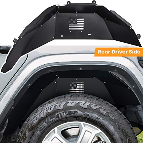 image for E-cowlboy Front+Rear Inner Fender Liners for Jeep Wrangler JL JLU 2018