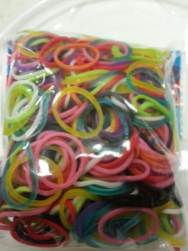 Loom Bands Refills, 600 Loom Bands & 24 S Clips, Multicolor, Refill Silicone Loom Bands, Lucky Loom Bands.