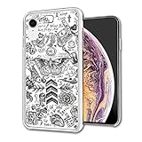 Compatible with iPhone Case Transparent Soft TPU Flexible Corver Case X/Xs Direction Cover Butterfly...