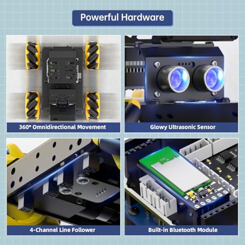 Image of Robot Car for Arduino UNO R3 AI Vision Camera Programmable Smart Robot Car, Line Tracking Color /Target Recognition Obstacle Avoidance, STEM Projects Educational Robot Set, Standard Kit