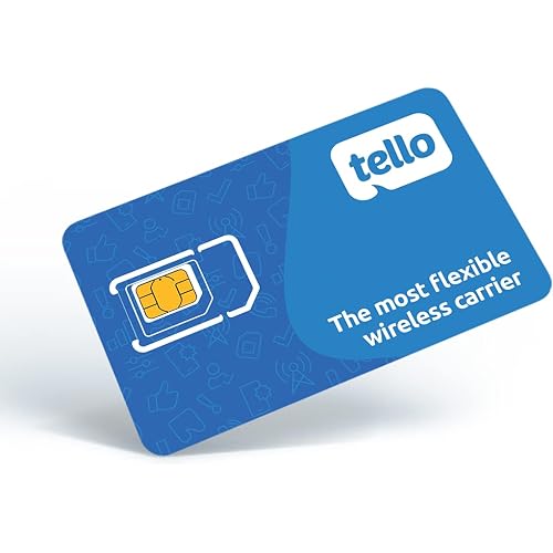 Tello Mobile - US Prepaid SIM Card (3 in 1) | Bring Your Own Phone Kit | Phone Plans Starting at $5/mo up to $25/mo | Nation-Wide 4G LTE/5G Coverage